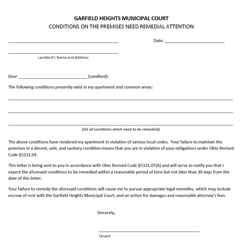 Notice to Landlords:<br> Conditions Need Attention